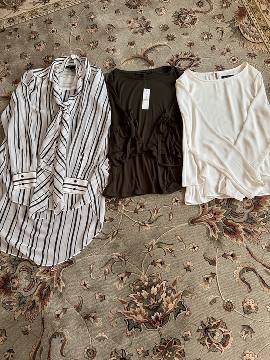 White House Black Market Other - White House black market Monochrome Striped Blouse size 2- one xs